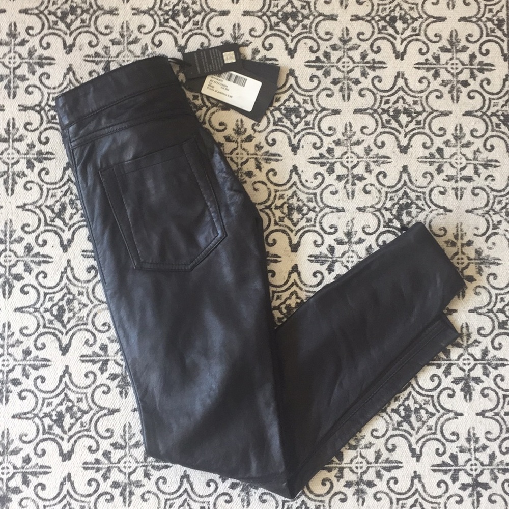 Genuine leather pants